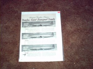 Douglas DC-6, DC-6A & DC-6B Aircraft ad