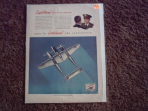 Lockheed P-38 Lightning Aircraft ad