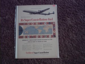 Lockheed Super Constellation Aircraft ad