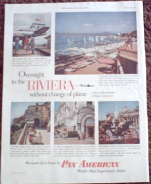 1953 Pan American Airlines ad