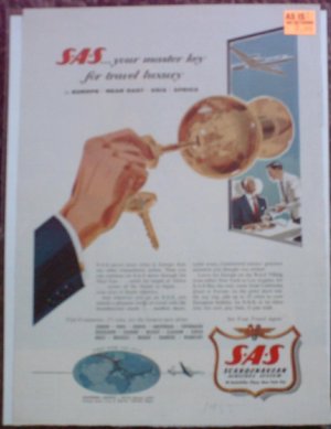 1955 SAS Airlines ad