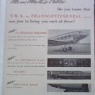 1940 TWA Airlines ad