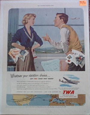 1951 TWA Airlines ad #3