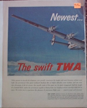 1957 TWA Airlines ad