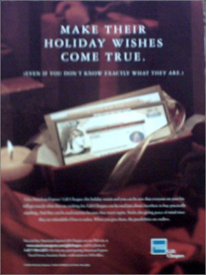 2000 American Express Gift Cheques ad