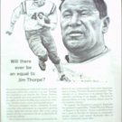 1963 Equitable Life Insurance ad featuring Jim Thorpe