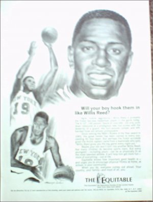 1969 Equitable Life Insurance ad featuring Willis Reed