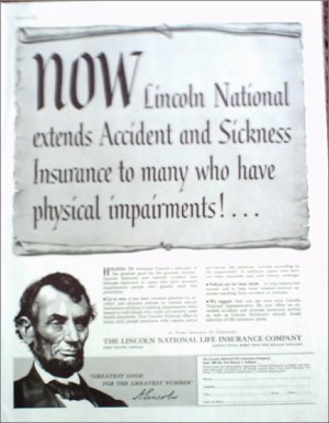 1956 Lincoln National Life Insurance ad
