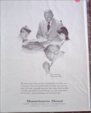 Massachusetts Mutual Life Insurance Norman Rockwell ad