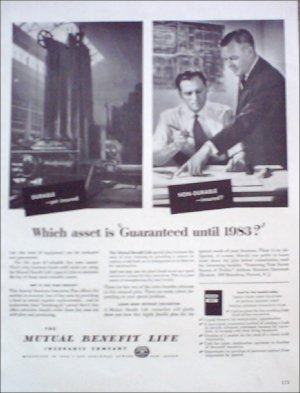 Mutual Benefit Life Insurance ad #1