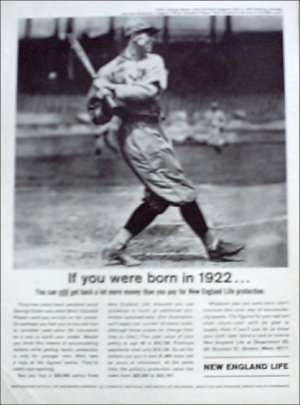 1964 New England Life Insurance ad featuring George Sister