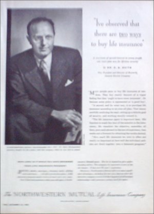1950 Northwestern Mutual Life Insurance ad