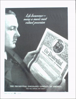 1939 Prudential Insurance ad