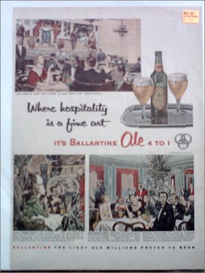 1954 Ballantine Ale ad #1