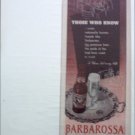 1947 Barbarossa Beer ad