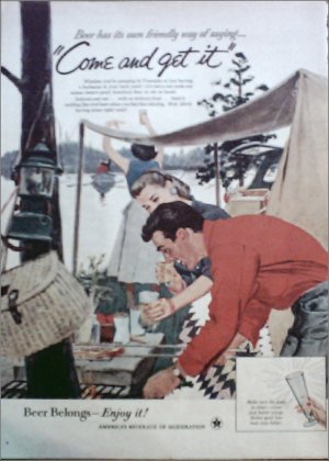 1956 Beer Belongs ad