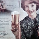 1958 Black Label Beer ad