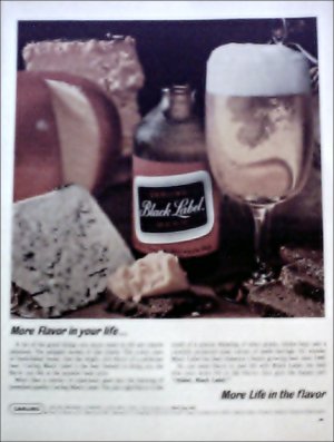 1965 Black Label Beer ad