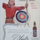 1945 Blatz Beer Archery ad