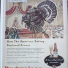 1938 Budweiser Beer ad
