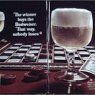 1967 Budweiser Beer Checkerboard ad