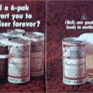 1969 Budweiser Tab Top Beer ad #3