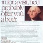 1989 Budweiser Beer ad featuring George Washington