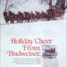 1989 Budweiser Beer Happy Holidays ad featuring the Clydesdales