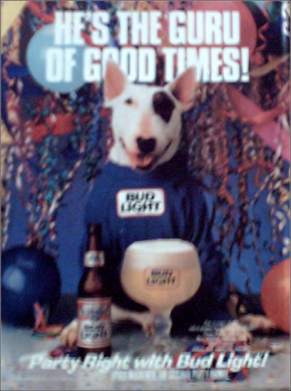 1987 Bud Light Spuds MacKenzie Beer ad