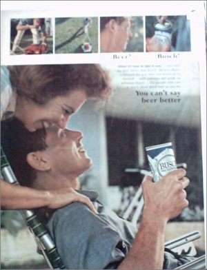 1966 Busch Bavarian Beer ad