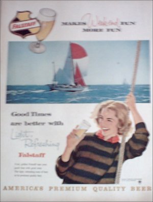 1960 Falstaff Beer Sailboat ad