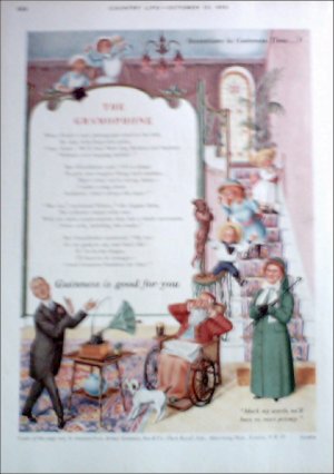1956 Guiness Stout Beer Gramophone ad from the UK