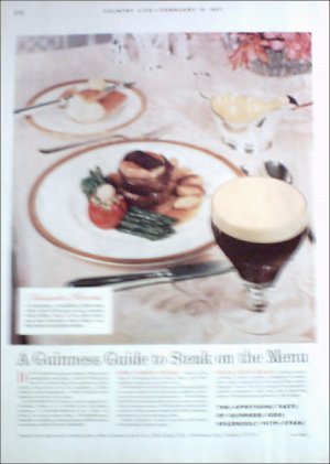 1957 Guiness Stout Beer ad #1 from the UK