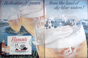 1957 Hamms Beer ad