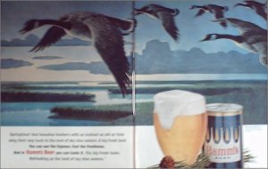 1964 Hamms Beer Ducks ad