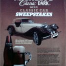 1986 Michelob Classic Dark Beer Classic Car Sweepstakes ad