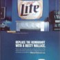 2000 Miller Lite Beer Online Auction ad featuring Rusty Wallace's Hood
