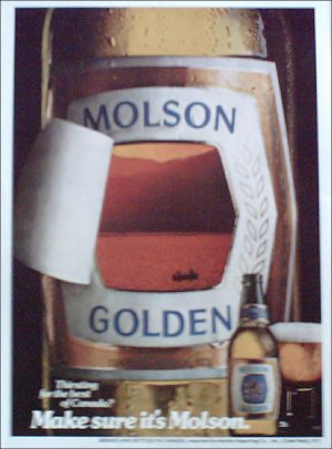 1980 Molson Golden Beer ad #1