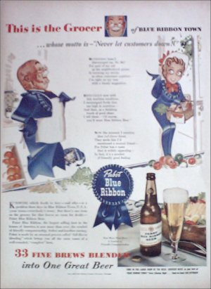 1943 Pabst Blue Ribbon Beer ad #2