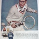1945 Pabst Blue Ribbon Beer Tennis ad