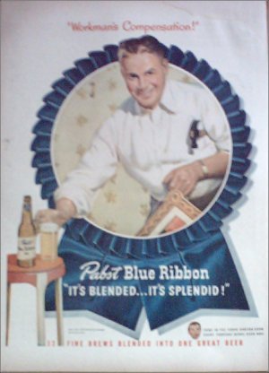 1947 Pabst Blue Ribbon Beer ad