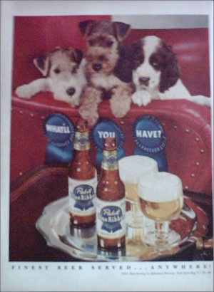 1951 Pabst Blue Ribbon Beer ad