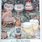 1952 Pabst Blue Ribbon Beer Christmas ad