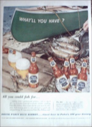 1953 Pabst Blue Ribbon Beer ad #1