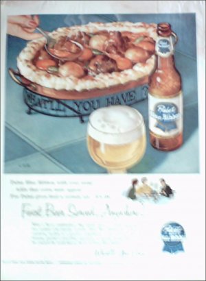 1954 Pabst Blue Ribbon Beer ad #1