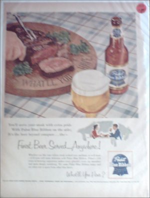 1954 Pabst Blue Ribbon Beer ad #2