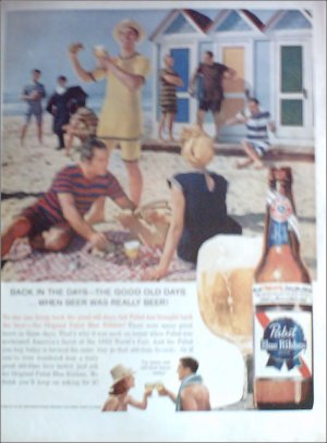 1960 Pabst Blue Ribbon Beer ad #1