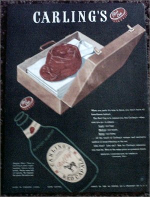 1948 Red Cap Ale Suitcase ad