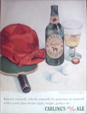 1949 Red Cap Ale Paddle ad