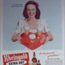 1944 Rheingold Beer ad featuring Miss Rheingold Jane House
